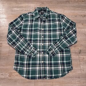 J.Crew Button Down Flannel Classic Fit Long Sleeve Shirt Mens Size Medium